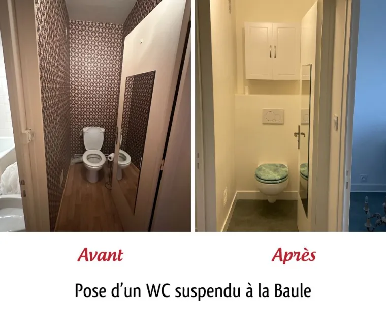 🛠️ Rénovation WC suspendu + meuble haut à La Baule – CM Rénov 44, Trignac, CM Rénov’ 44