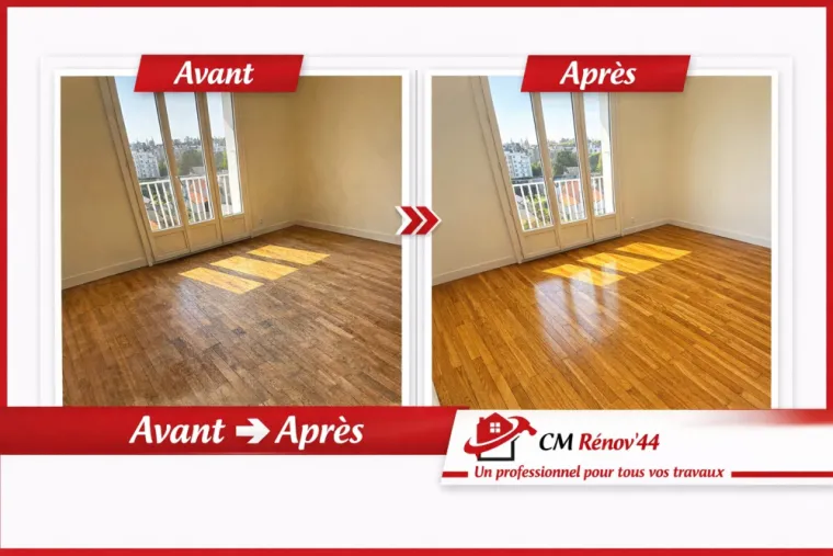 Ponçage et vitrification : redonnez vie à votre parquet, Trignac, CM Rénov’ 44